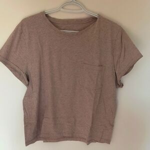 Everlane Oatmeal  Boxy Crop T-Shirt